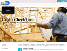 Tablet Screenshot of creditcheckinc.com